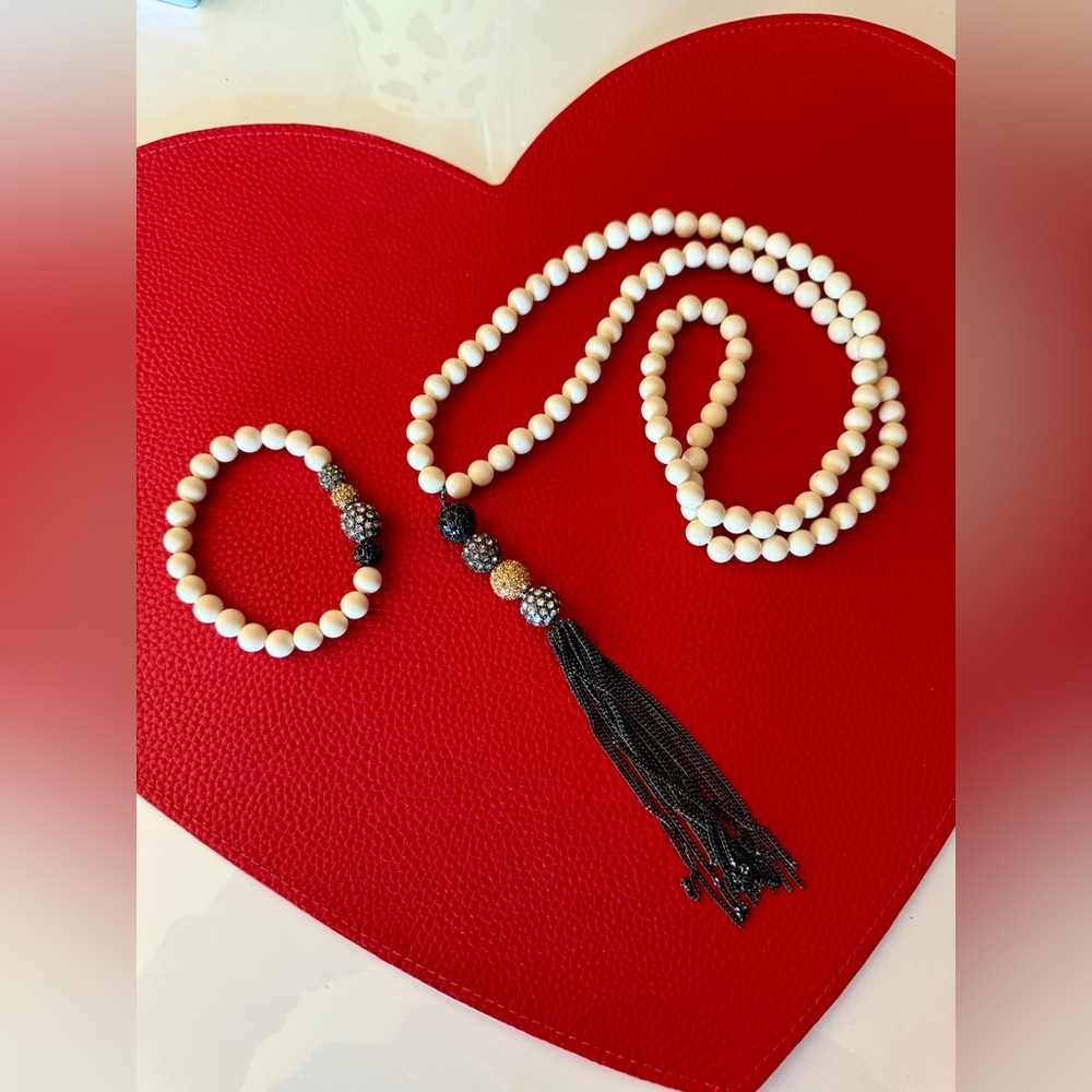 Stella & Dot Revival Tassel Necklace and bracelet